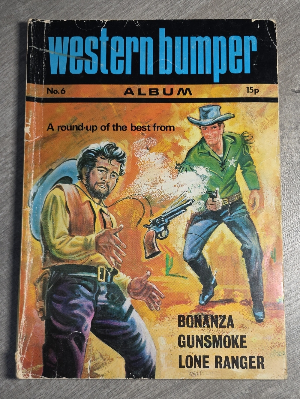 Vintage Western Bumper Album No. 6 Comic Annual – Bonanza, Gunsmoke, Lone Ranger